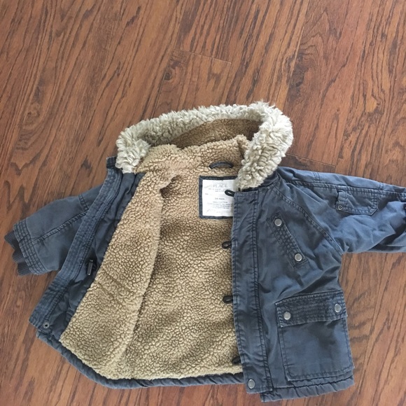 Toddler winter coat sherpa lined 24 M 2T - Picture 2 of 6